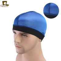 20pcslot unisex silky dome cap wide band stretchy wig helmet liner biker beanie hat turban womens hair accessories