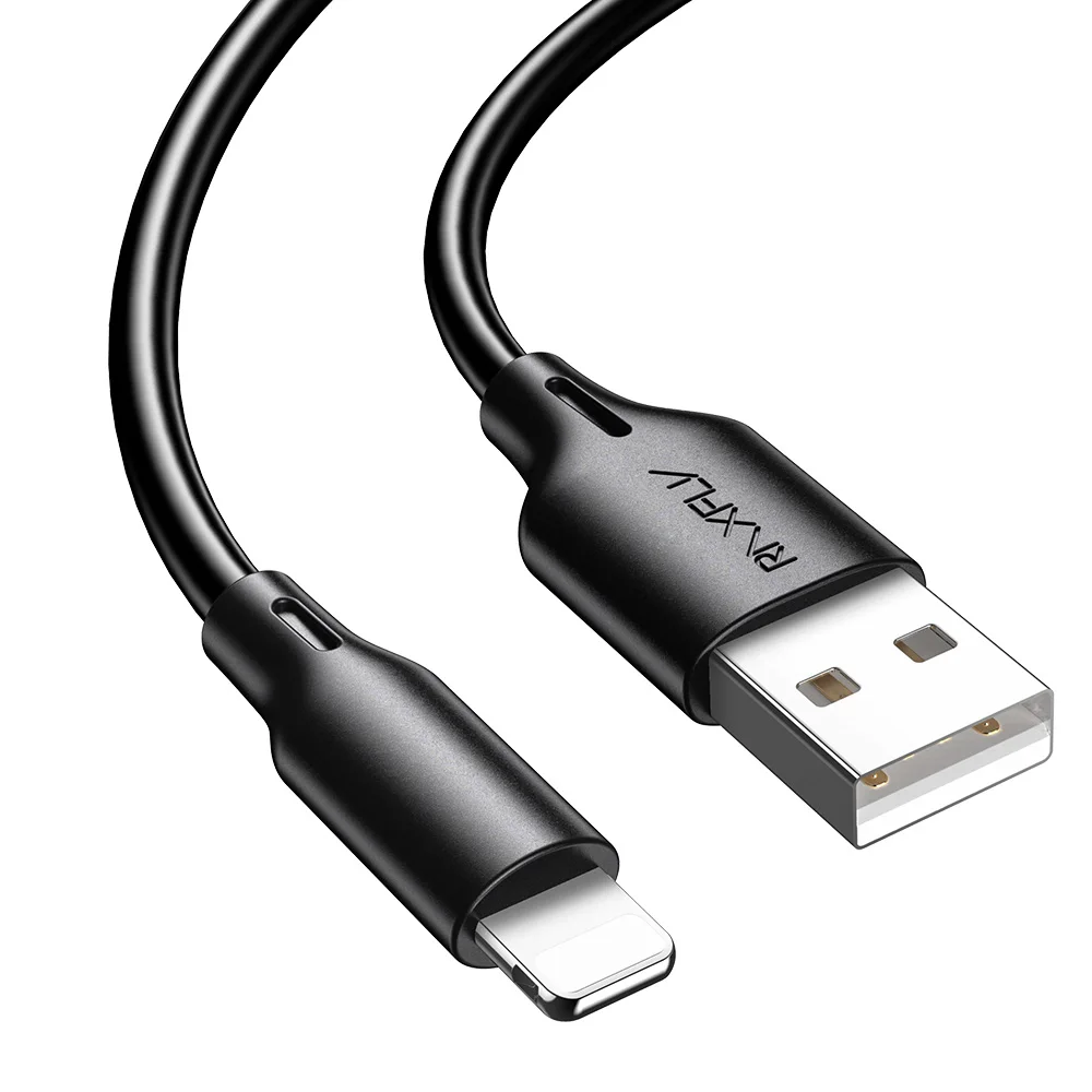 Black USB raxfly кабель для iPhone X XS Max XR зарядный провод быстрая Синхронизация данных usb зарядное устройство для iPhone 7 8 6 6s Plus 5S 5 USB зарядный шнур - Цвет: Black