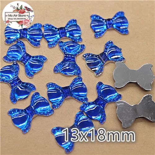 blue 100pcs 13x18 мм 100 шт. Разноцветные лук Акриловые стразы грани камней кабошон Стразы Украшения для самодельного изготовления - Цвет: blue 100pcs