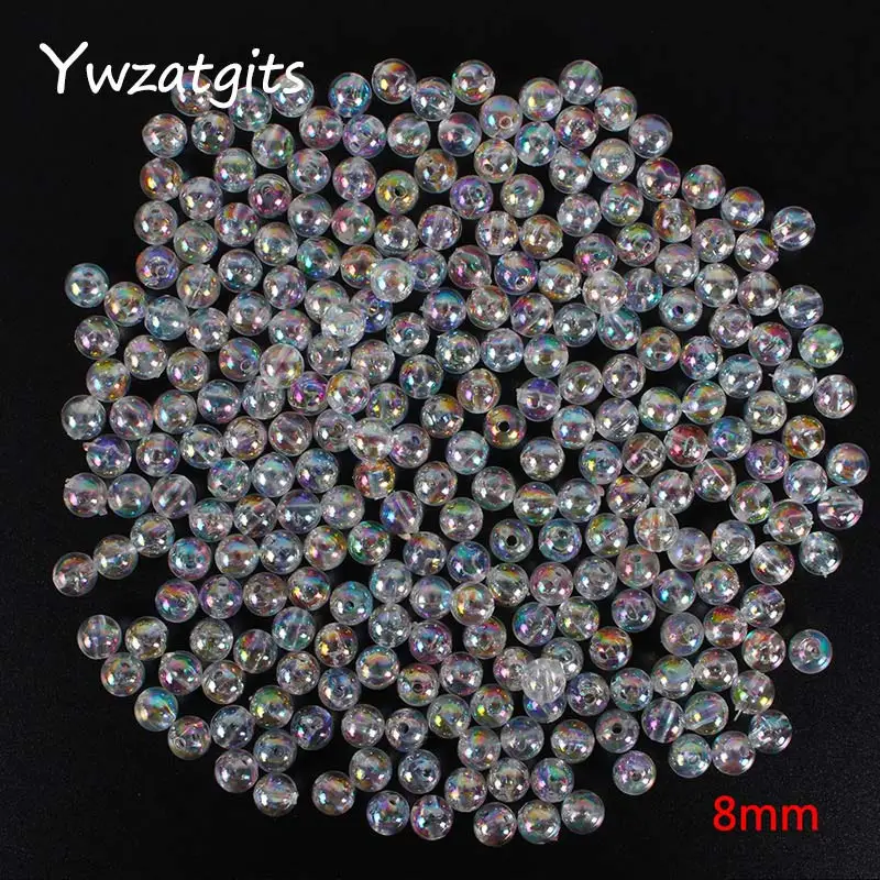 S3 100pcs 8mm 50/100/200/500 шт. 4/6/8/10 мм AB Цвет свободное круглый распорный хрустальный шарик браслет "сделай сам" Материал для изготовления ювелирных изделий YE1215 - Цвет: S3 100pcs 8mm