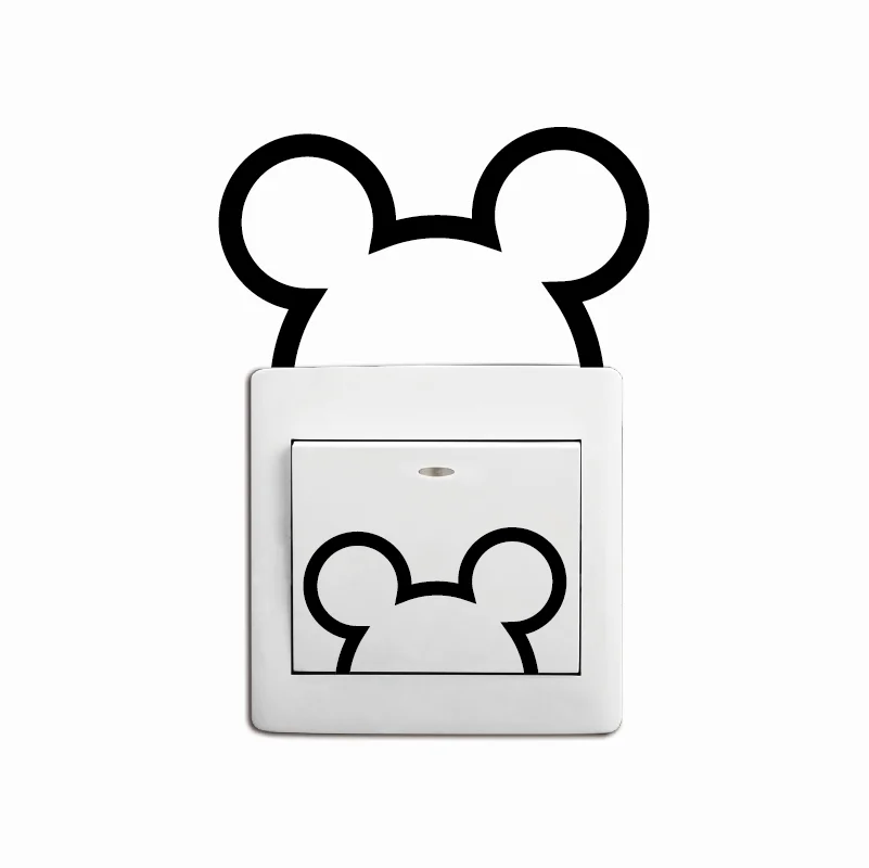 Мыши-30 милый переключатель мыши мультяшная наклейка животное виниловая на стену