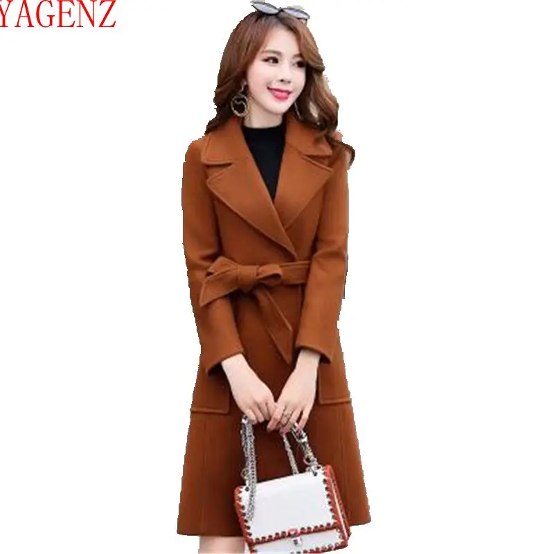 Шерстяное пальто Женская Корейская версия средней длины 2018 новое осеннее и