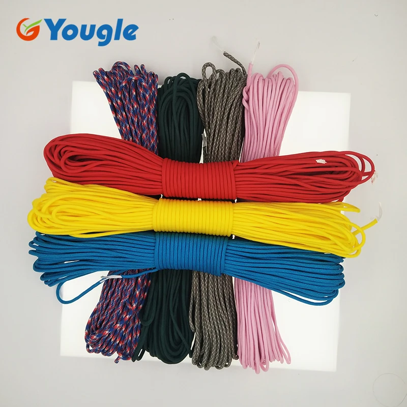 YOUGLE Paracord 550 100 футов Paracord веревка Mil Spec Тип III 7 прядей Paracorde 550 набор для выживания Оборудование 18-24