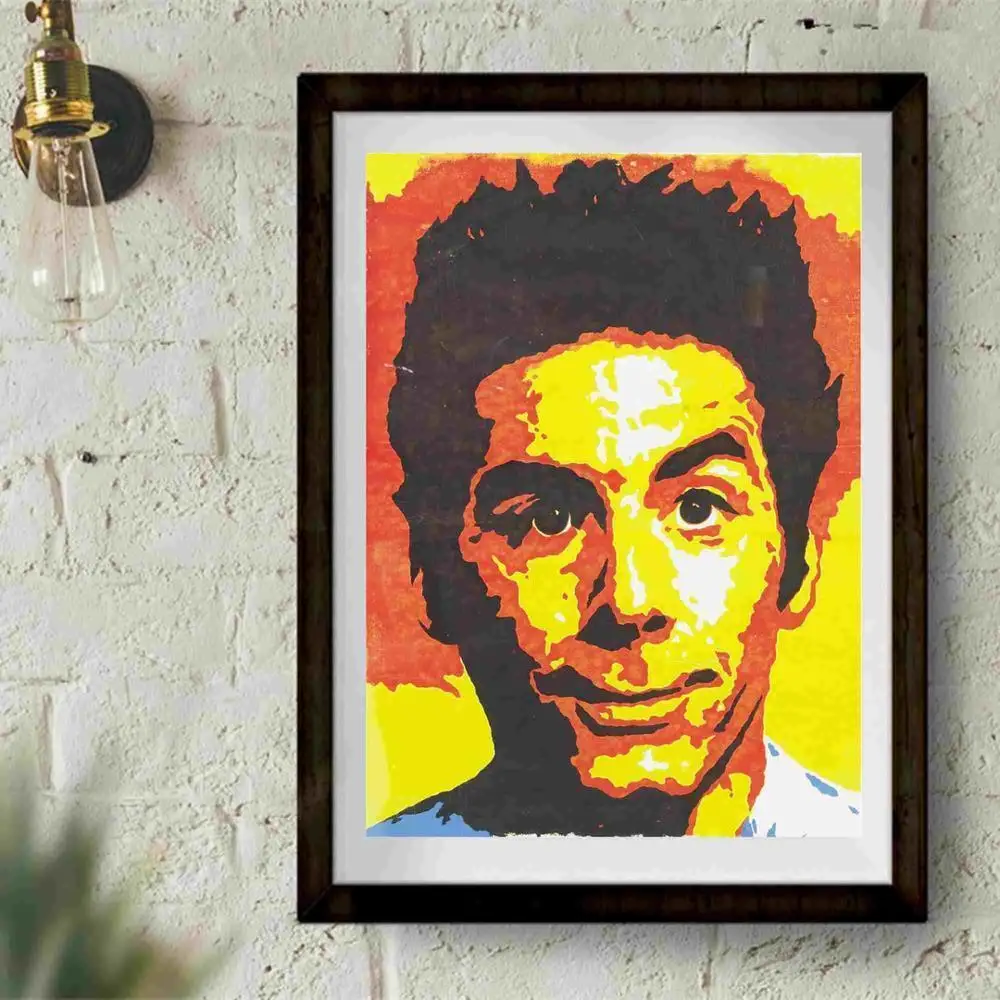Seinfeld Kramer портрет Книги по искусству работы стене Книги по искусству холст живопись плакат для домашнего декора Плакаты и принты без рамы декоративные панно - Цвет: 2