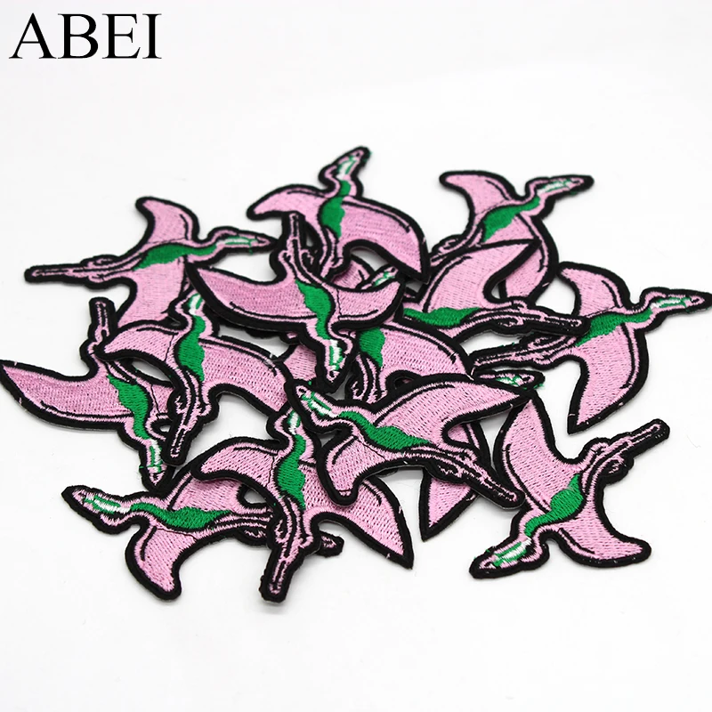 10 шт./лот железные летающие нашивки в виде динозавра детская одежда наклейки