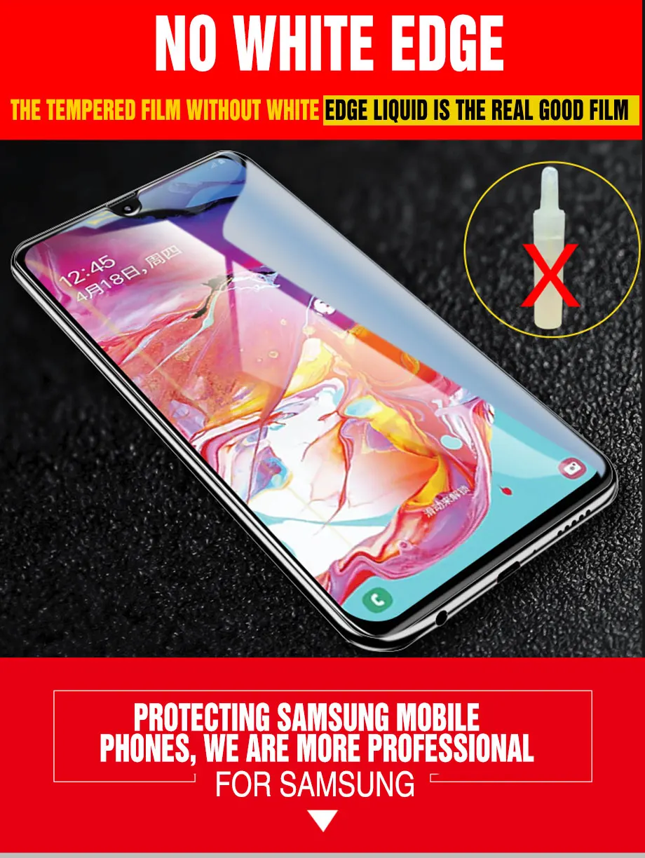 9D полное покрытие Стекло для samsung Galaxy A50 A40 A30 A20 A10 A60 A70 A80 A90 Экран протектор на A3 A5 A7 защитная пленка