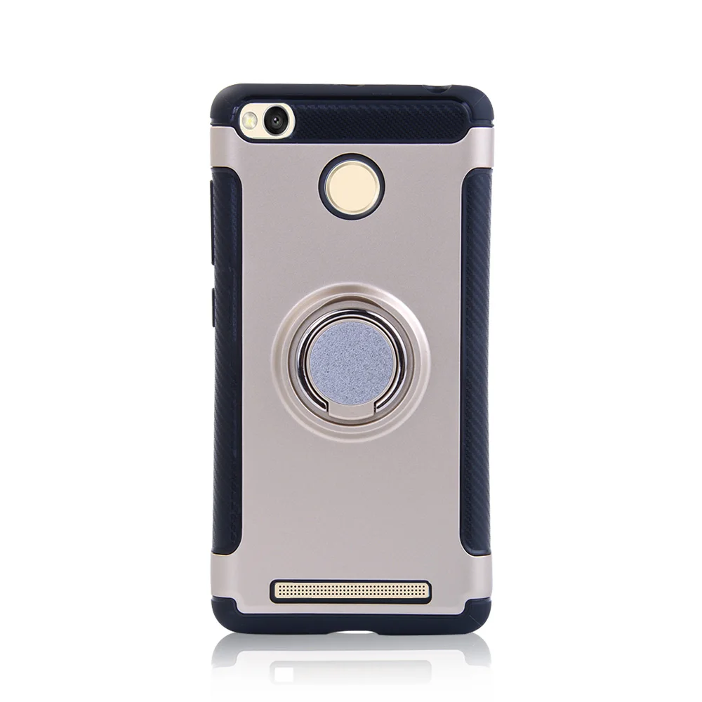 Олаф палец кольцо Kickstand Case для Xiaomi Redmi 3 Pro s Пластиковый ПК + ТПУ ARMOR 5.0 дюймов