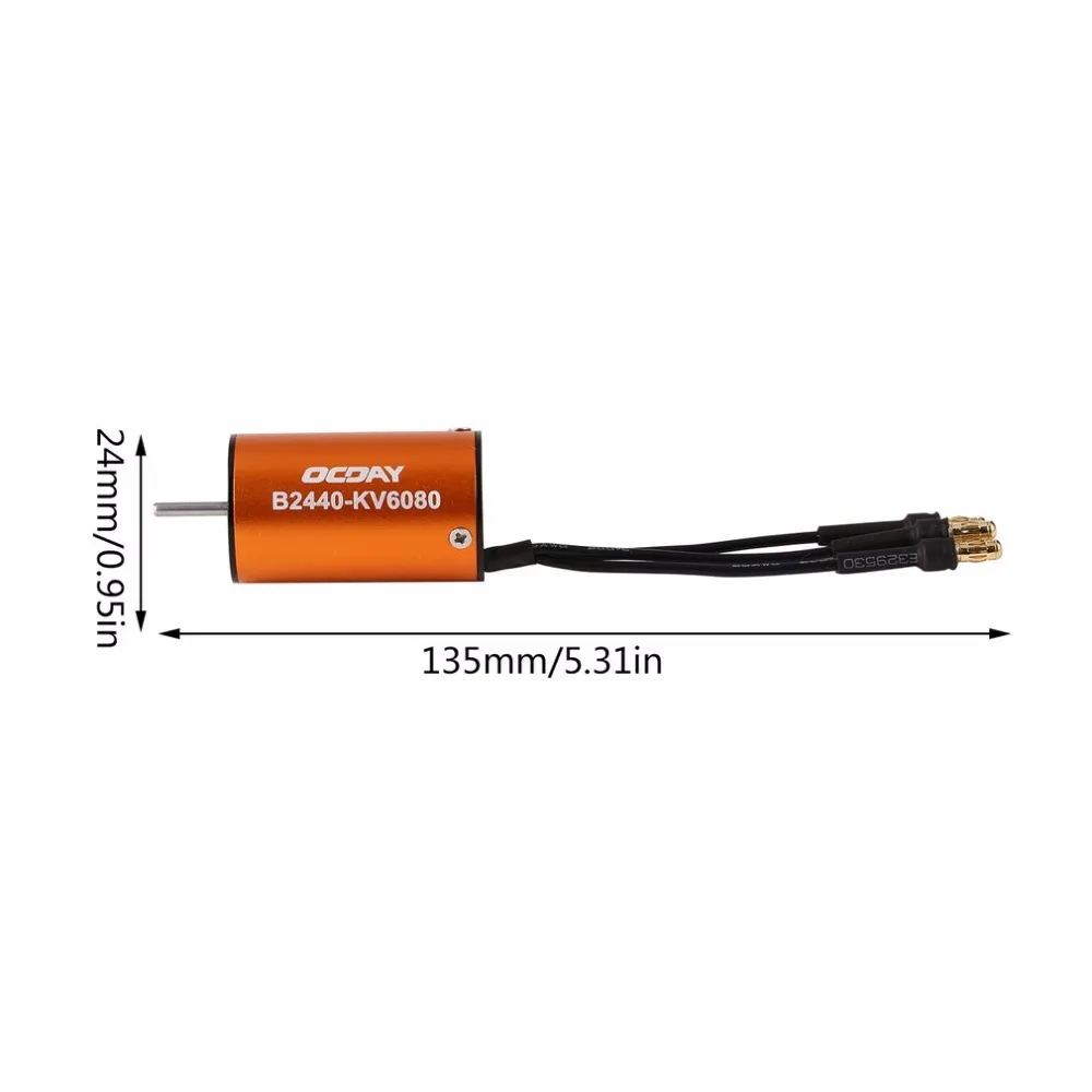 1 шт. ocday b2440 4000kv 4600kv 6080kv 4 полюса Бессенсорное бесщеточный Привет-крутящий момент