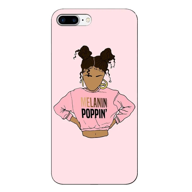 2bunz меланин Poppin Aba жесткий пластиковый чехол для телефона для iPhone X 6 7 8 plus 5 5S 11 11PRO MAX 6s XR XS Max Модный черный чехол для девочек - Цвет: Золотой