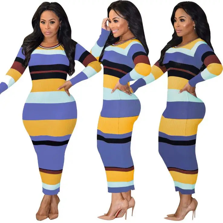 2018 осенне зимнее Новое Стильное модное платье в африканском стиле с длинными