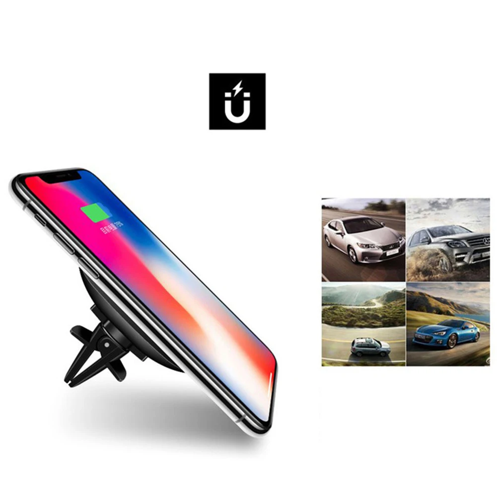 QI магнитное автомобильное беспроводное зарядное устройство для iPhone 11 Pro X XS MAX 8 держатель для быстрой зарядки для samsung Galaxy Note 10 S10