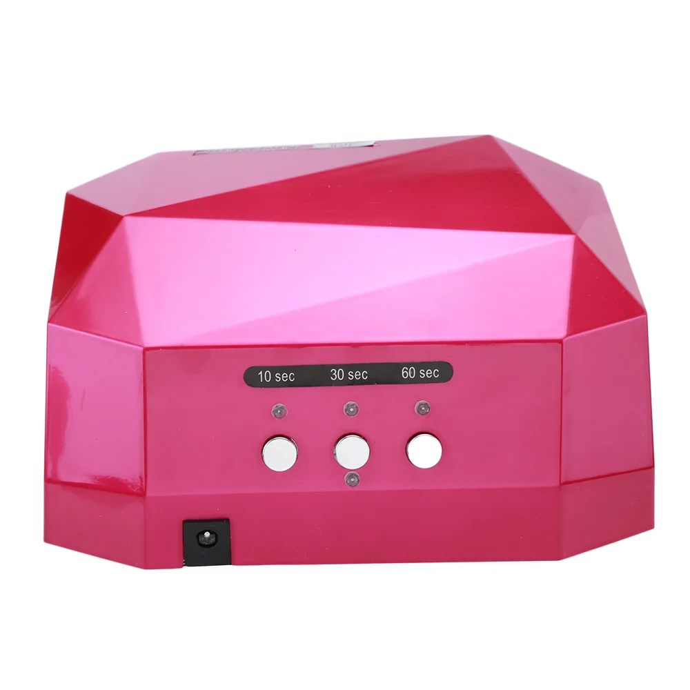 36W Nail Dryer White Pink Rose Red CCFL Diamond Shape LED UV Nail Light Gel Curing Lamps Drying Gel Polish Lamp Nail Art Tools