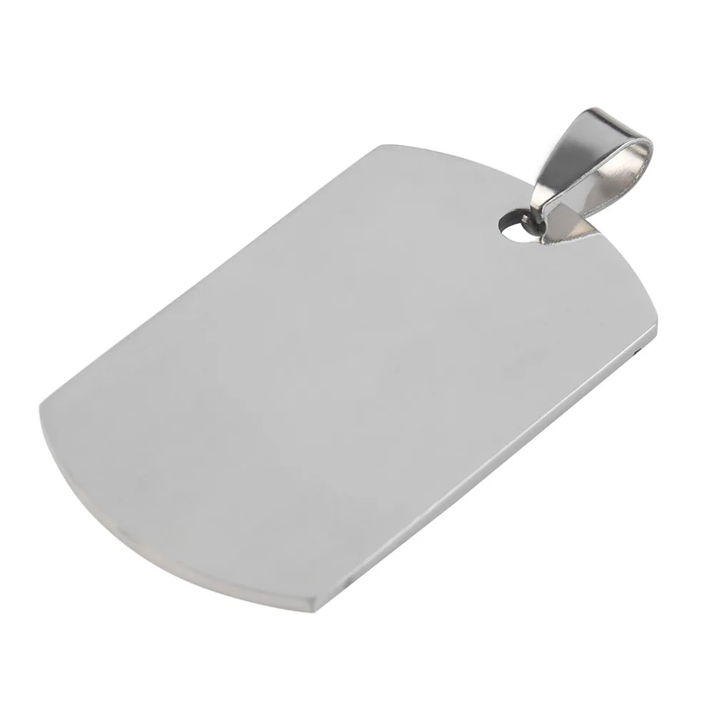 Promotions! Fashion Military Men's Stainless Steel Silver Plain Dog Tag Pendant No Chain Free shipping Drop Shipping | Дом и сад