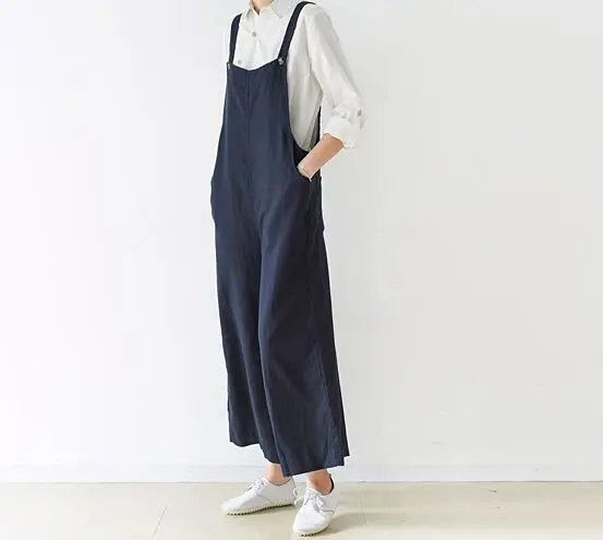 Женский комбинезон с широкими штанинами элегантный Свободный длинными