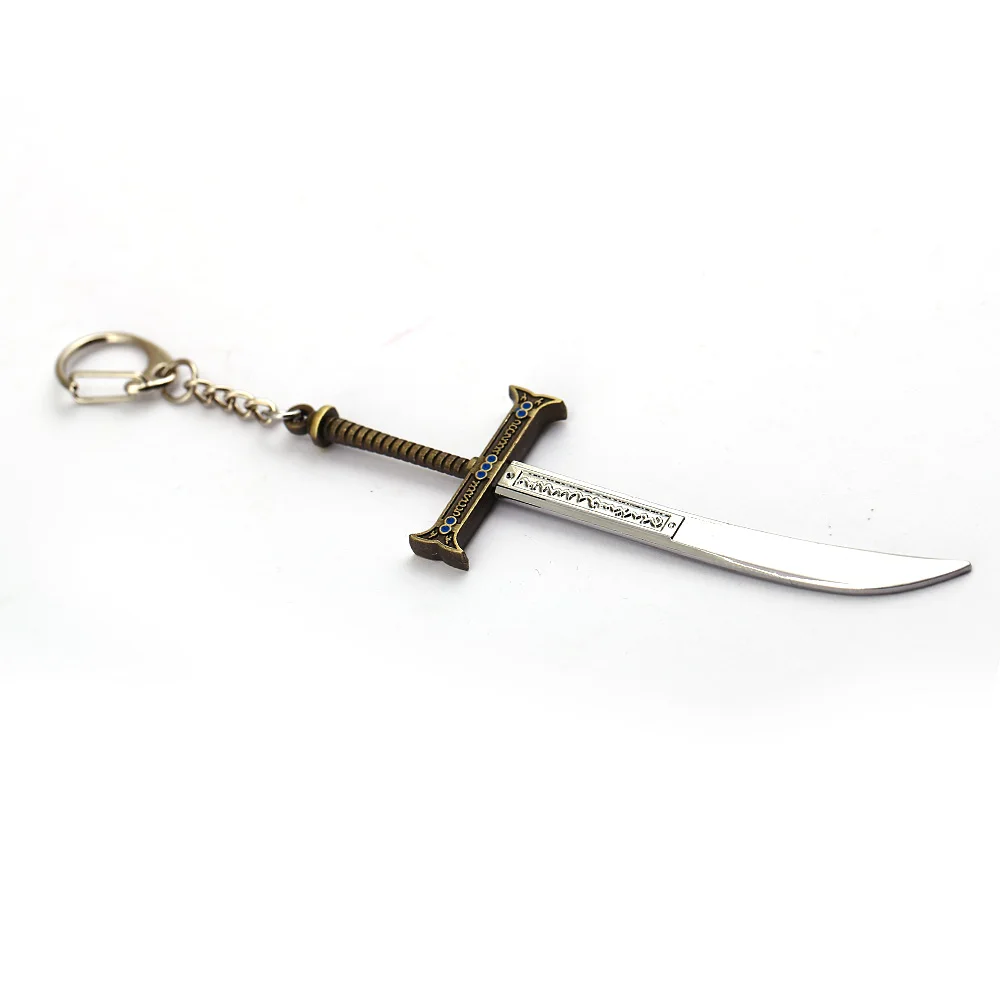 HSIC ONE PIECE Shichibukai Keychain Hawkeye Weapon Key Holder Black Sword Car Bag Chains Women Men Jewelry Chaveiro HC13086 | Украшения и
