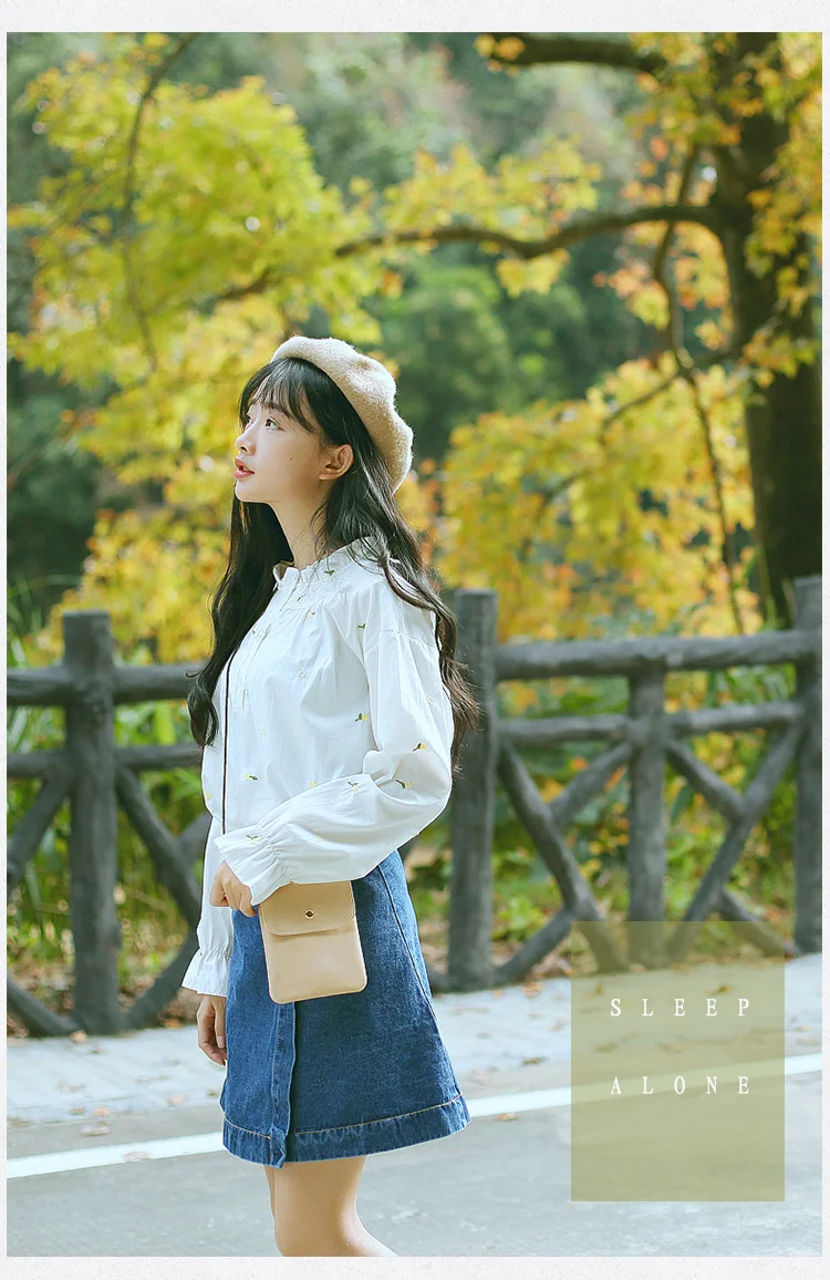 Для женщин юбки для Японии панк Kawaii Ulzzang свежий ковбой Демин повседневная юбка