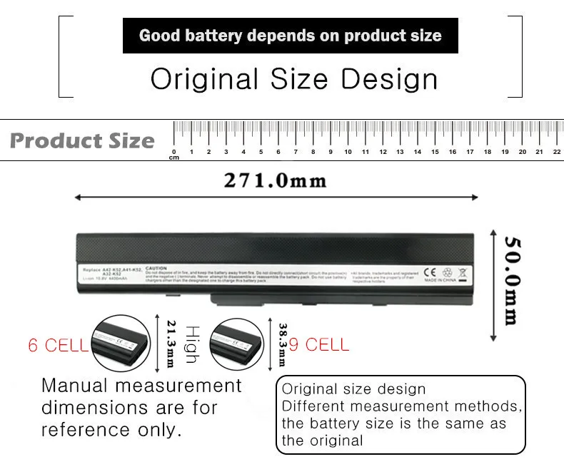 Аккумулятор для ноутбука ASUS X52D X52DE X52DR X52F X52J X52JB X52JC X52JE X52JG X52JK X52JR X52N A32-K52 A32-K42 |