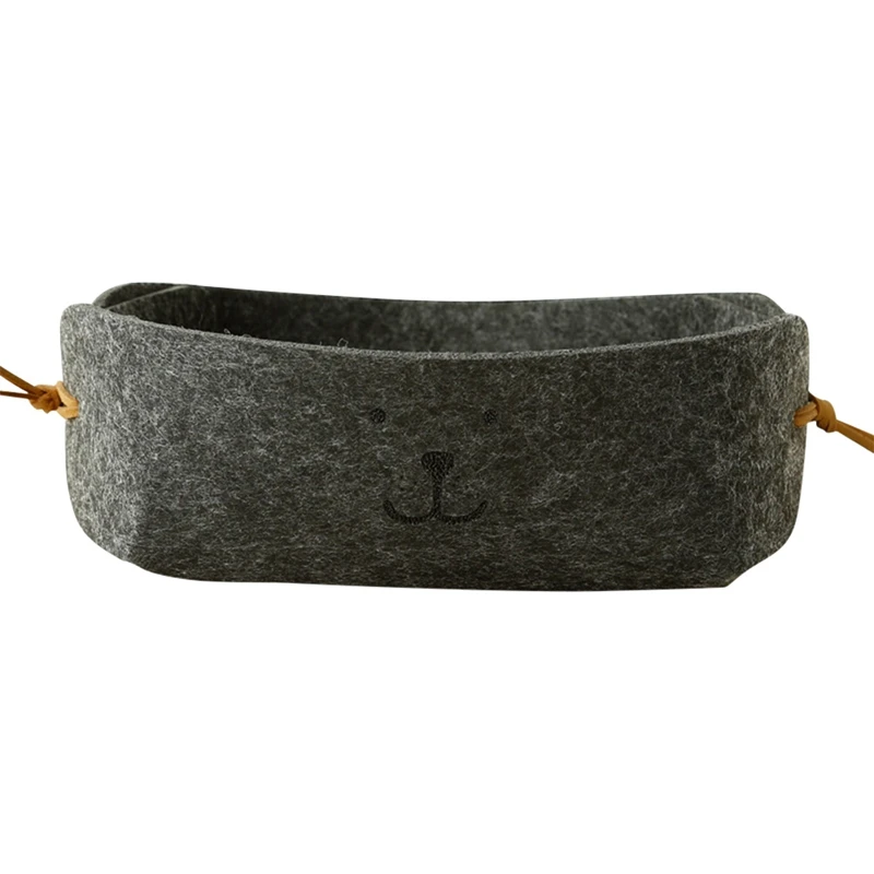 Улыбка войлочная корзина для хранения мелочей прихожей ключ! Небольшая коробка