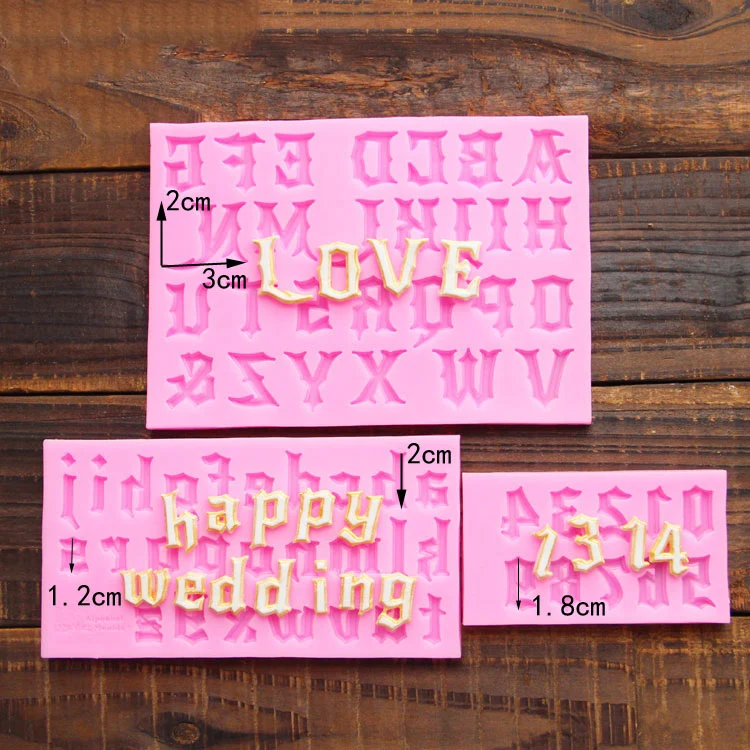 Готические силиконовые формы с буквами и алфавитом для Хэллоуина инструменты