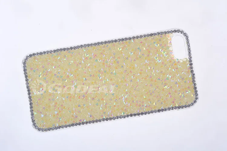 100pcs/lot Free Shipping Clear Sparkling Diamond Bling Rhinestone Crystal Hard Jelly Case Cover for iPhone 5 5S |