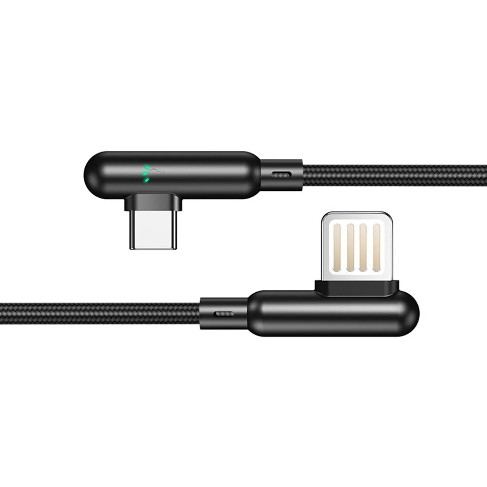 1 2 м кабел USB TYPE C зарядка для телефона двойной локоть провод зарядки передачи