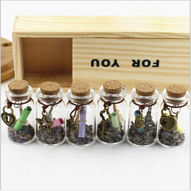 Бесплатная доставка 6 шт. в комплекте мини-пробка лаванды прозрачная пробка