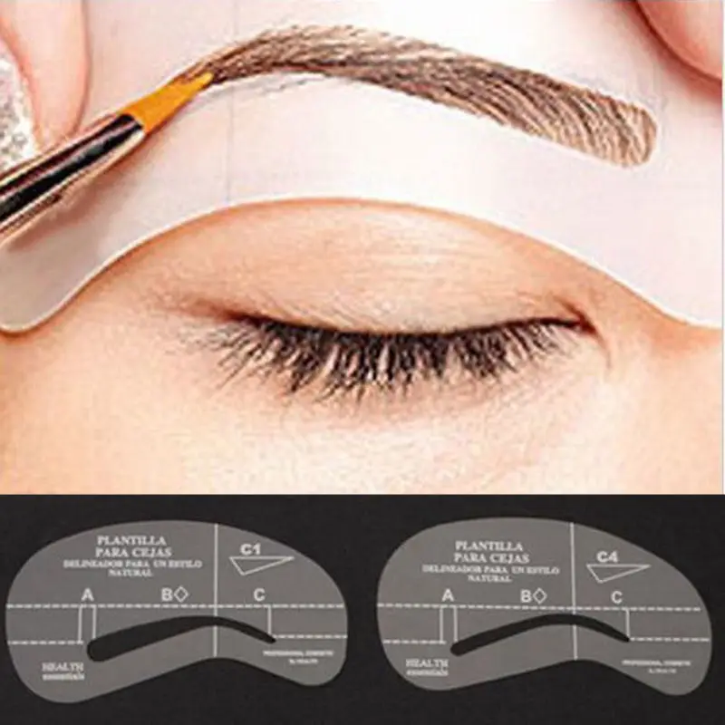 Новинка 2016 модный 4 шт./компл. трафарет для груминга формирования макияжа DIY