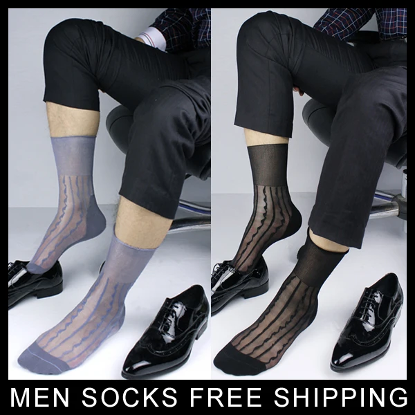 Мужские чулки нейлоновые шелковые прозрачные носки ультратонкие супер