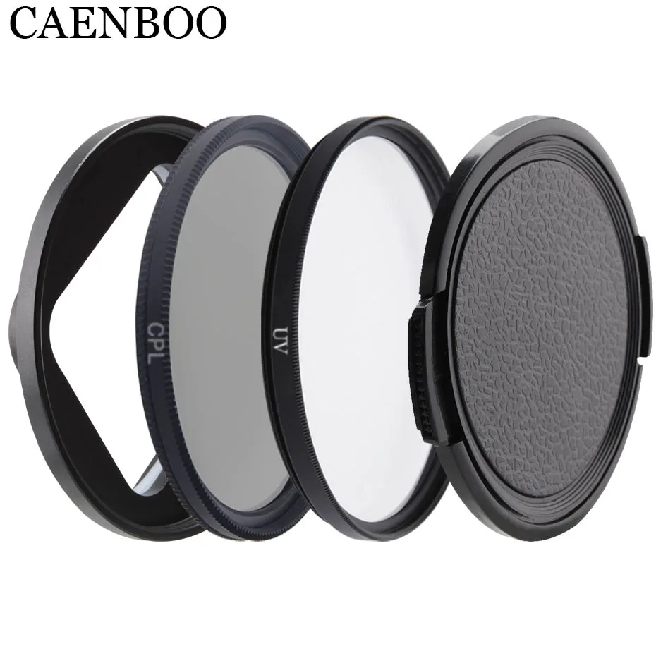 CAENBOO фильтры для объектива для XiaoMi Yi 4 K/II/Lite/+ Plus CPL+ UV+ крышка+ кольцевой фильтр камеры Yi 4K подходит водонепроницаемый чехол 52 мм крышка аксессуары