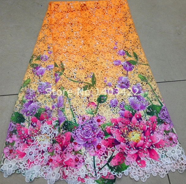 Бесплатная доставка! 2017 Африканский шнур кружева ткань гипюр кружевной ткани cupion