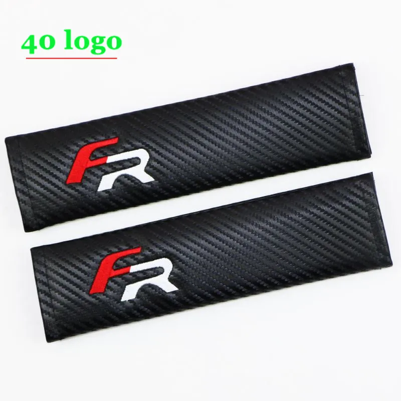 2 шт. из углеродного волокна FR логотип ремень безопасности Наплечные колодки