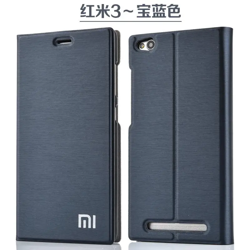 Новое поступление для Xiaomi Redmi 3/3 S/3X, роскошный тонкий стильный кожаный чехол-книжка для Xiaomi Redmi 3s Redmi 3x Redmi 3, чехол-сумка - Цвет: Blue for RM3