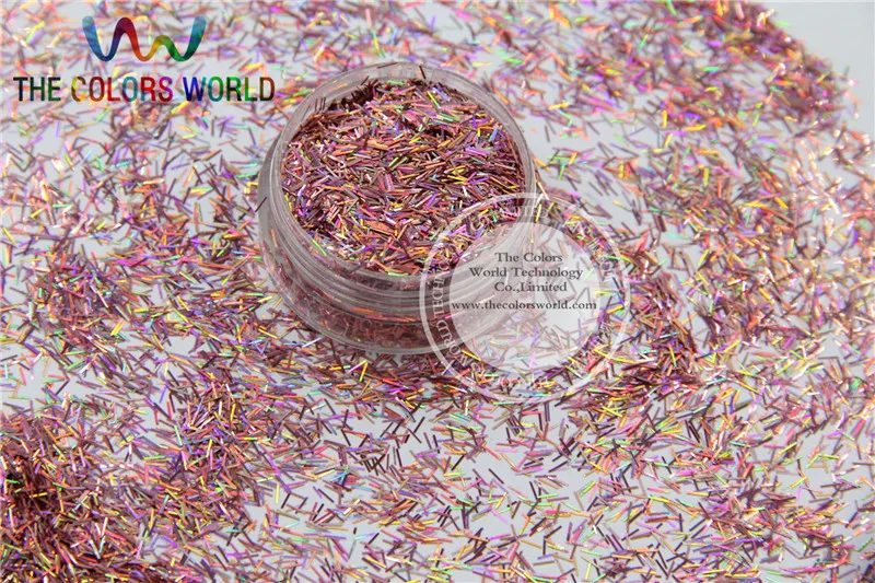 Лазерная Голографическая лента темно розового цвета короткий блеск в форме