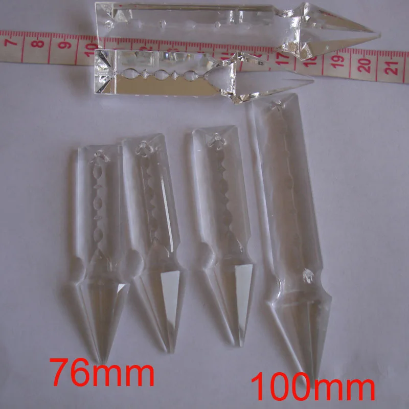 100 шт. мм Стеклянная подсветка кулон в форме головы ракеты Хрустальный