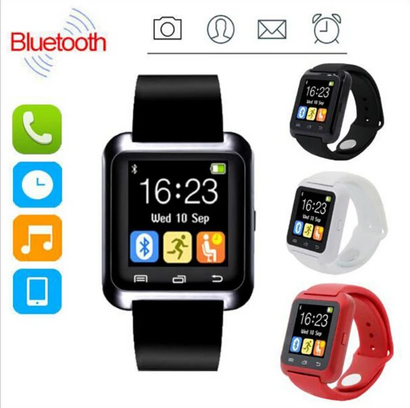 SmartWatch Bluetooth Smart часы U80 для iPhone IOS Android смартфон Носите Носимых устройств smartwach PK U8