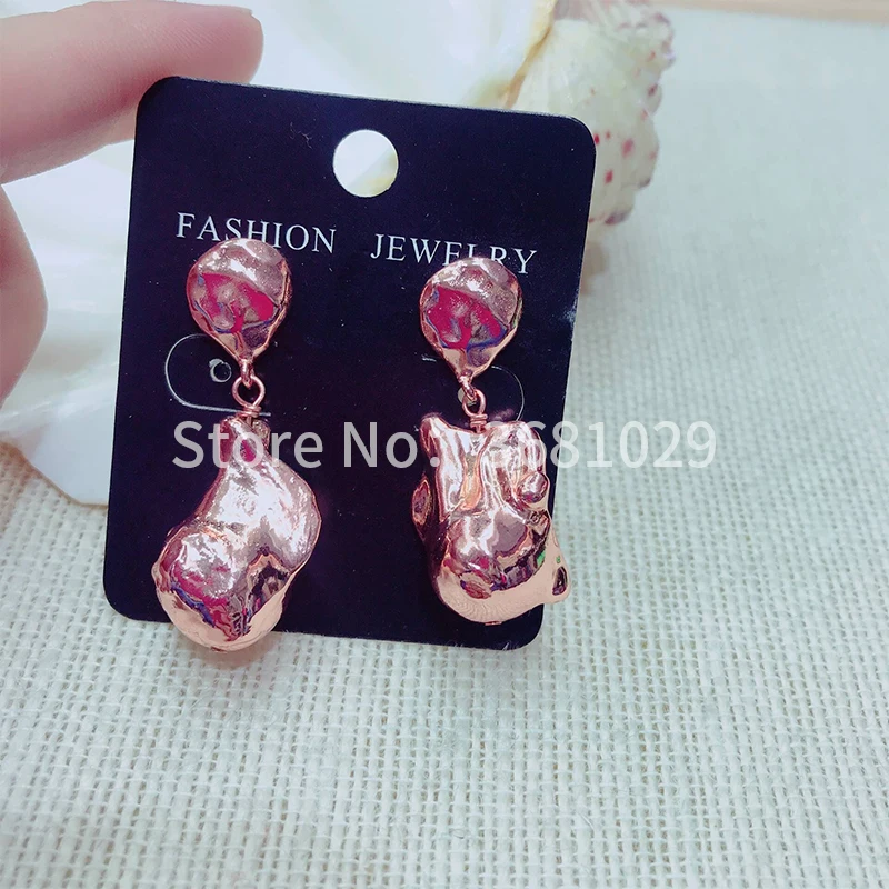 Hot style earring pink drop new eardrop female fashionable natural pearl | Украшения и аксессуары