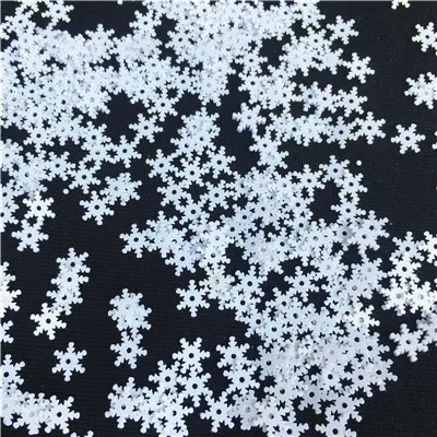 400PCS 19mm Snowflake Sequins Paillette Sewing Christmas Sequin  Embellishment Findings wedding Decoration Clothes Accessories