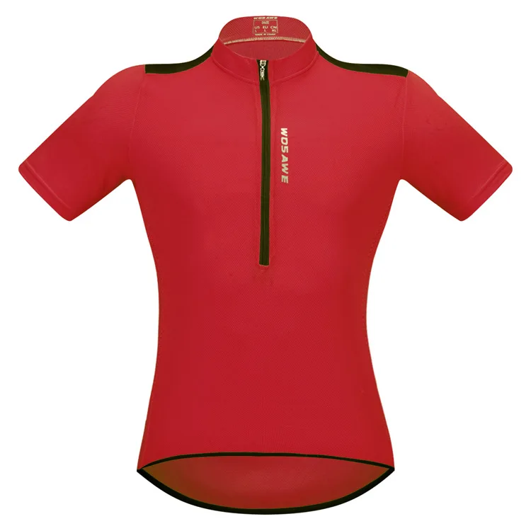 Короткий рукав на молнии Джерси для велоспорта мужчин и женщин быстросохнущая