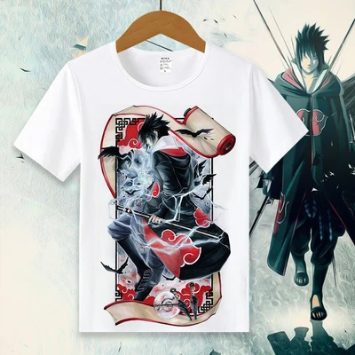 09 Новая футболка с Наруто Аниме Футболка женская футболка Janpan Uchiha Sasuke Косплей топы Мужские футболки с коротким рукавом - Цвет: 09
