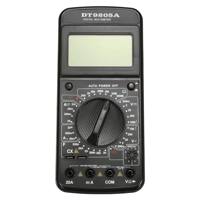 Лучшая цена Профессиональный DT-9205A ЖК-цифровой мультиметр электрический ручной