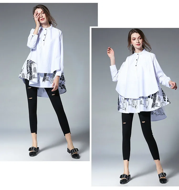 Max LuLu осень, модная Корейская Дизайнерская Женская длинная одежда, женские хлопковые топы и блузки, винтажные негабаритные рубашки с принтом