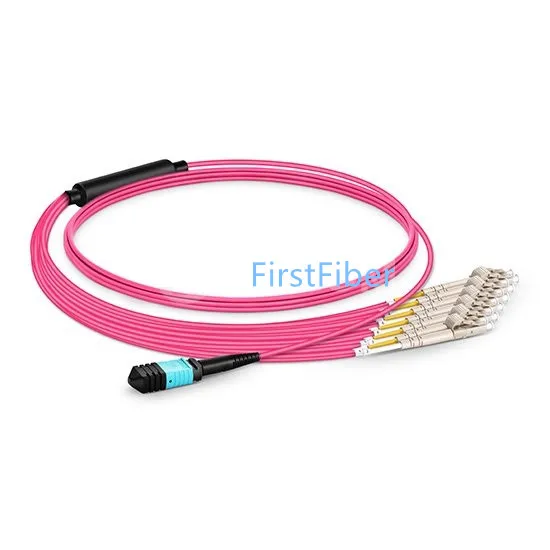 30m MPO Patch Cable OM4 Female to 6 LC UPC Duplex 12 Fibers cord cores Jumper Breakout Type A B | Мобильные телефоны и