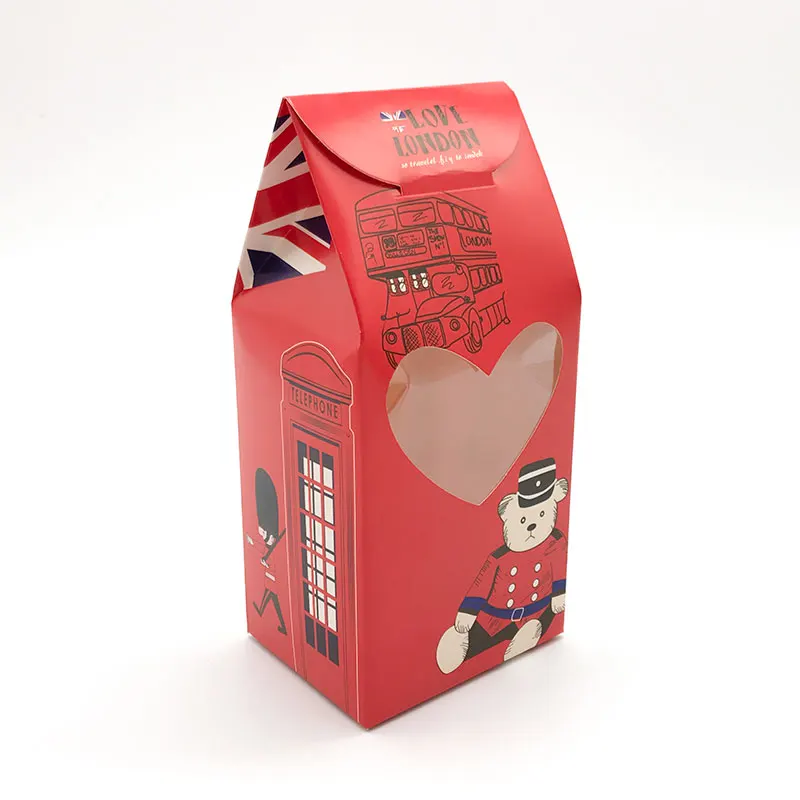 20 шт. коробка конфет Red Soldier с сердцем острыми окнами надписью Love London для свадьбы