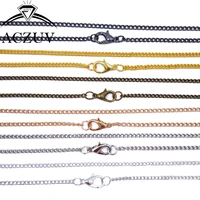 120pcs 3x4mm 20cm bracelet 40cm to 80cm metal curb chains pendant necklace poket watch chain findings accessories