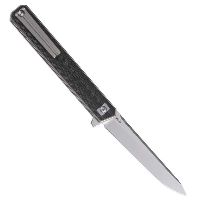 XL Qwaiken тактика Флиппер складной нож Титан + CF ручка M390 лезвие Кемпинг Открытый