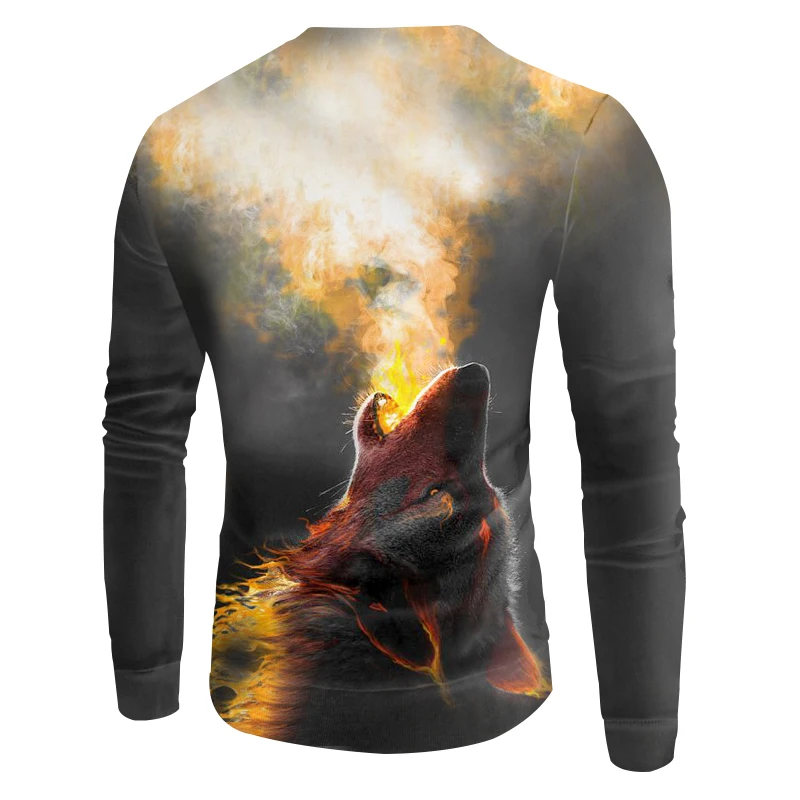 Толстовка OGKB в стиле Харадзюку С Изображением Животных толстовки с 3D принтом