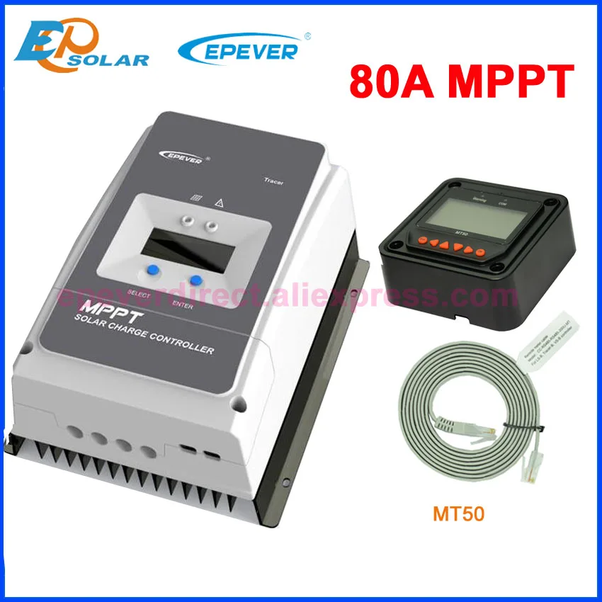 100% EPEVER MPPT 80A Tracer контроллер солнечного заряда для 12 В 24 в 36 48 кислота литиевая Макс