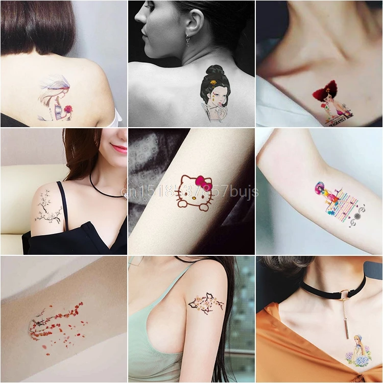 30 шт./компл. крошечные TattooTemporary Водонепроницаемый боди-арт тату Стикеры для Для женщин Для мужчин лотоса нижнее белье с рисунком из мультфильма