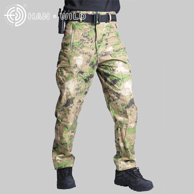 Мужские камуфляжные штаны из кожи акулы мягкие тактические в стиле милитари