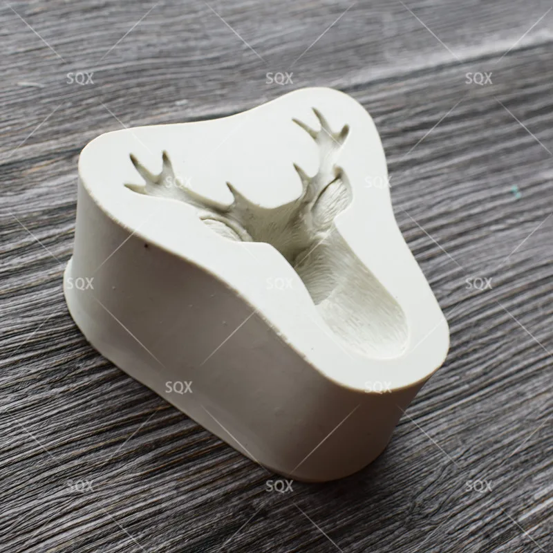 3D Рождество в форме оленя Fondant (сахарная) торта Формы для выпечки инструменты